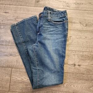 Eddie Bauer Women's Jeans Natural Barely Boot Size 6R Blue Denim